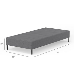 Knock Down Mattress Foundation with Tool-Free Assembly - Dark Gray