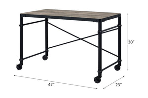 Oklarth Rustic Writing Desk - Black / Oak