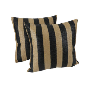 Outdoor Throw Pillows with Waterproof Fabric - Yellow+Black (2 Pack, 18x18 Inch)