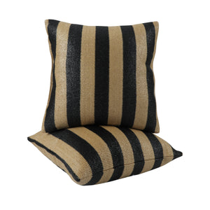 Outdoor Throw Pillows with Waterproof Fabric - Yellow+Black (2 Pack, 18x18 Inch)