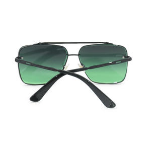 Bella - Dark Green Oversized Squared Aviators - TRAPSKI