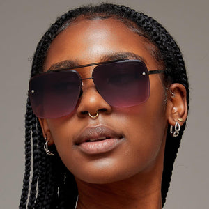 Bella Faded Purple and Pink - Tangle Free Aviator Sunglasses - TRAPSKI