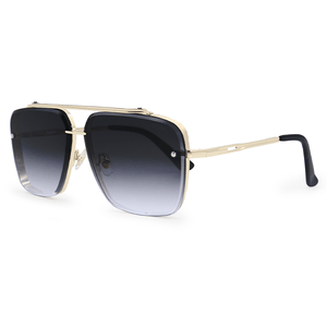 Bella - Midnight Gold Oversized Squared Aviators - TRAPSKI