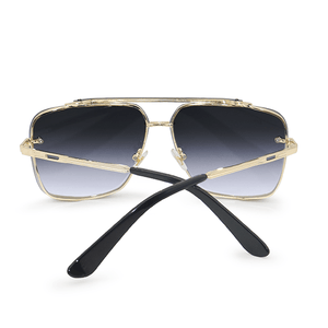 Bella - Midnight Gold Oversized Squared Aviators - TRAPSKI