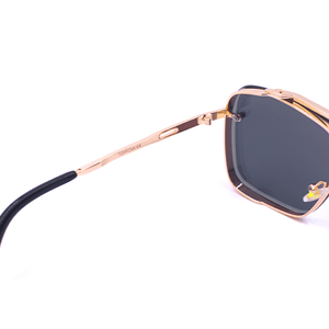 Bella - Rose Gold Oversized Squared Aviators - TRAPSKI