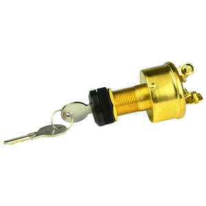 BEP 4-Position Brass Ignition Switch - Accessory/OFF/Ignition Accessory/Start - TRAPSKI