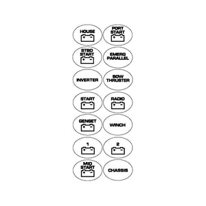 BEP Battery Switch Label Sheet - TRAPSKI