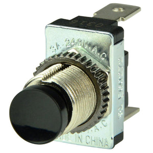 BEP Black SPST Momentary Contact Switch - OFF/(ON) - TRAPSKI