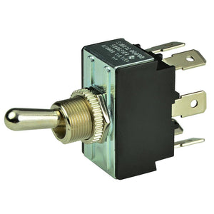 BEP DPDT Chrome Plated Toggle Switch - ON/OFF/(ON) - TRAPSKI