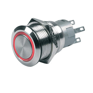 BEP Push-Button Switch 12V Momentary On/Off - Red LED - TRAPSKI