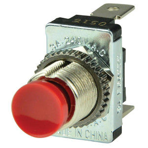 BEP Red SPST Momentary Contact Switch - OFF/(ON) - TRAPSKI