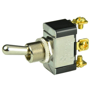 BEP SPDT Chrome Plated Toggle Switch - ON/OFF/(ON) - TRAPSKI