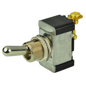 BEP SPST Chrome Plated Toggle Switch -OFF/(ON) - TRAPSKI