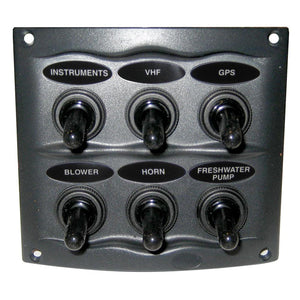BEP Waterproof Panel - 6 Switches - Grey - TRAPSKI