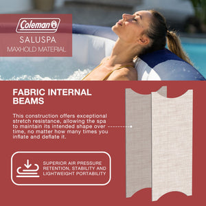 Coleman SaluSpa Atlantis AirJet Hot Tub with 4-Pack of Bestway SaluSpa Spa Seat
