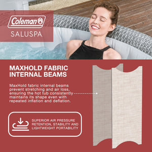Coleman Sicily AirJet Inflatable Hot Tub with 2 Bestway SaluSpa Non-Slip Seat