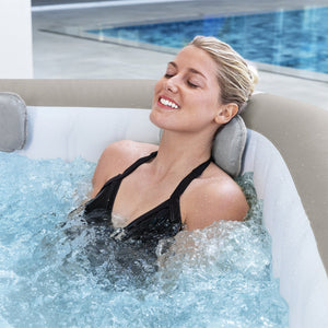 Bestway SaluSpa AirJet Inflatable Square Hot Tub with 6 Seat & 3 Headrest Pillow
