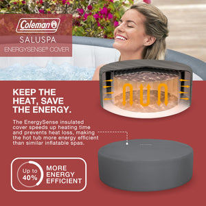 Coleman Palm Springs 6 Person EnergySense Smart AirJet Plus Inflatable Hot Tub