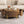 Modern Round Coffee Table with 2 Large Drawers Storage Accent Table