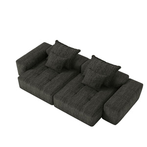 Modern Oversized DIY Combination Modular Sectional Sofa With Pillows