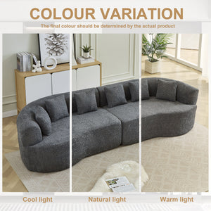 Curved Sectional Sofa - Oversized Modern Design