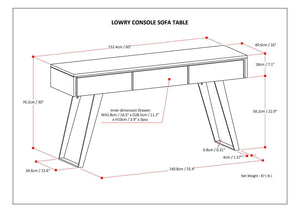 Lowry - Handcrafted Console Sofa Table