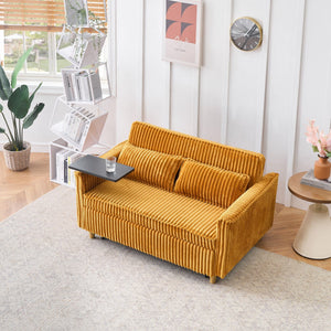 Pull Out Sofa With Movable Tabletop And USB Ports