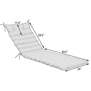 2PCS Outdoor Lounge Chair Cushion Replacement Set - Navy Blue