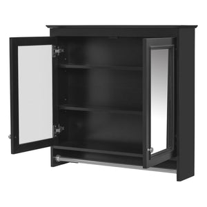Modern Wall-Mounted Mirror Cabinet With Adjustable Shelves, Soft-Close Doors, High-Definition Mirror