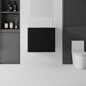 22 Inch Floating Bathroom Vanity with Sink, Soft-Close Door, Ceramic Sink, Plywood