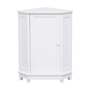Bathroom Cabinet Triangle Corner Storage Cabinet With Adjustable Shelf Modern Style