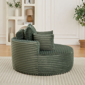 Modern Single Sofa With Backrest Pillow For Living Room