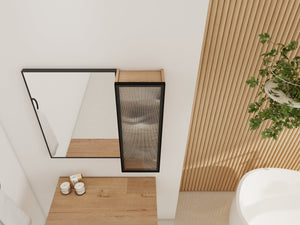 10'' Bathroom Wall Mirror Cabinet with Acrylic Door
