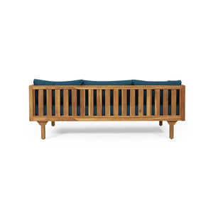 Claremont 3 Seater Daybed Teak Acacia Wood Water Resistant Cushions