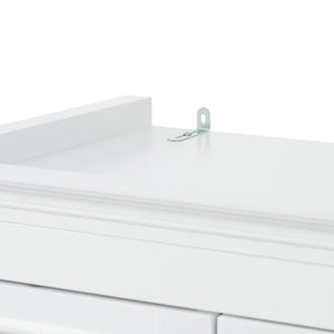 Freestanding Bathroom Vanity, Elegant Design With 4 Doors & 1 Drawer, Adjustable Shelves, Damping Hinges - White