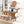 TOPMAX Farmhouse 76inch 6-Piece Extendable Dining Table Set