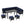 7 Piece Outdoor Furniture Set With Waterproof Cushions, Glass Table, And Space Saving Design - Blue