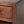 End Table in Brown Acacia Wood with Storage Drawer and Shelf