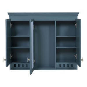 Wall Mount Mirror Cabinet With Adjustable Shelves, Soft Closing Hinges
