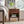 End Table in Brown Acacia Wood with Storage Drawer and Shelf