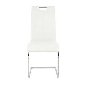 Modern Dining Chairs With Padded Seat And Metal Legs