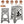 2 Pack 17.91In High Step Stool Folding Stepping Stool Lightweight Plastic Step Stool with Handle Non-slip for Kitchen Bathroom
