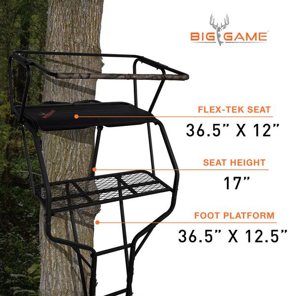 Big Game Guardian DXT Portable 2 Hunter Tree Ladder Stand, 18 Foot (3 Pack)