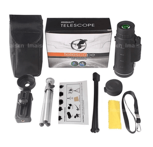 Dual Focus 12x50 Waterproof Monocular Spotting Scope With Universal Phone Mount