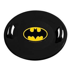 Slippery Racer Downhill Pro Batman Plastic Saucer Disc Snow Sled, 20 Pack, Black