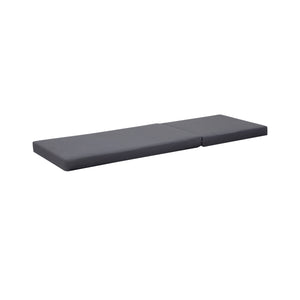 Black Acacia Wood Outdoor Chaise Lounge with Water-Resistant Cushions