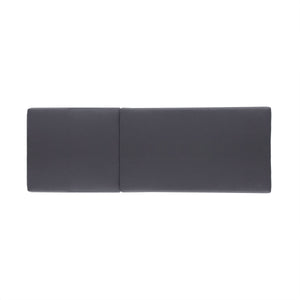 Black Acacia Wood Outdoor Chaise Lounge with Water-Resistant Cushions
