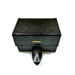 Black Faux Croco Travel Case - TRAPSKI