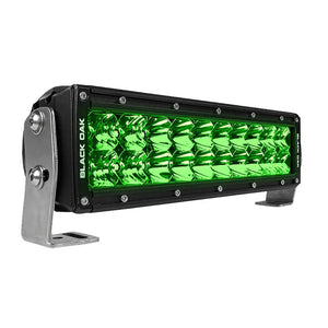Black Oak 10" Green LED Hog Hunting Light Bar - Combo Optics - Black Housing - Pro Series 3.0 - TRAPSKI