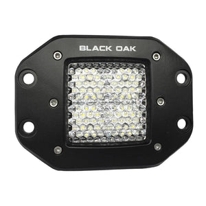 Black Oak 2" Flush Mount LED Pod Light - Diffused Optics - Black Housing - Pro Series 3.0 - TRAPSKI
